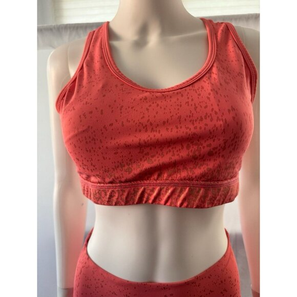 BuffBunny Collection Solid Color Leggings Orange High Elasticity Yoga Suit Set L - Picture 4 of 13